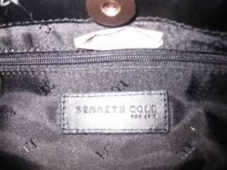Kenneth Cole Black Faux Fur small handbag purse  