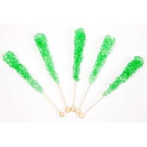 Lime Wrapped Rock Candy Sticks (120 Grocery & Gourmet Food