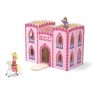  Melissa & Doug Deluxe Wooden Folding Princess Castle: Toys 