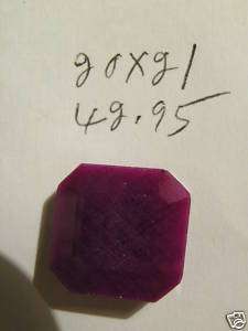 Huge Ruby 20x21 MM. Octagon Faceted 42.95 Carats  