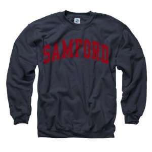  Samford Bulldogs Navy Arch Crewneck Sweatshirt Sports 