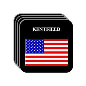 US Flag   Kentfield, California (CA) Set of 4 Mini Mousepad Coasters