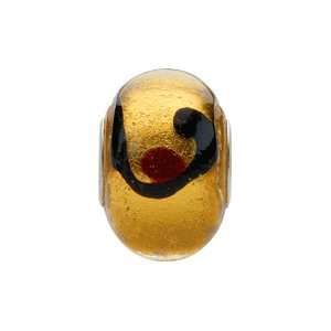  Kera Gold Bleeding Murano Glass Bead: Jewelry