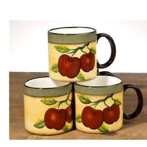  4 pc  coffee mugs apple Festival Harvest