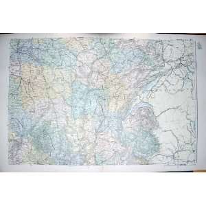  BACON MAP 1894 FRANCE LYONS MOULINS ORLEANS EUROPE: Home 