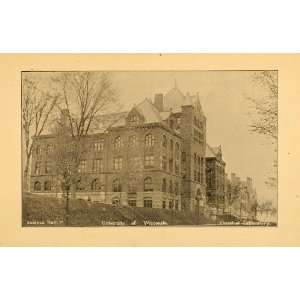  1893 Print Science Hall University Wisconsin Madison UW 