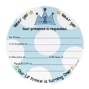  Lil Prince 1st Birthday Invitations (8) Party Supplies 