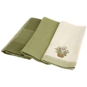  Design Imports Herb Garden Embroidery Kitchen Towel (Set 