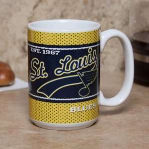  NHL St. Louis Blues 15oz. Ceramic Jersey Mug: Sports 