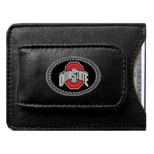 Ohio State Buckeyes NCAA Logo Card/Money Clip Holder (Leather):  