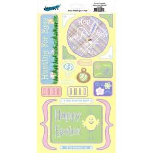  Easter Doodle Cardstock Scrapbook Stickers (ED280): Home 