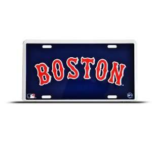   Boston Red Sox Mlb Metal Sport License Plate Wall Sign Tag Automotive