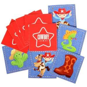  Cowboy Match Em Up Game Party Supplies Toys & Games