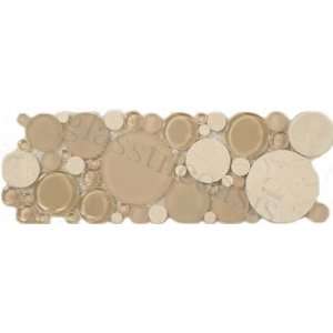  Sable Brown Circles Cream/Beige Bathroom Glossy Glass and 