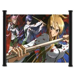  High School of the Dead Anime Fabric Wall Scroll Poster 