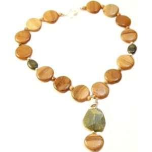  18 in. Exotic Wood Necklace   Wood & Gems Collection Style 