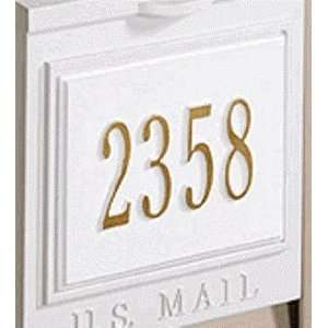    Personalized Wall Mailbox Plaque   White Patio, Lawn & Garden