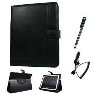   Stand for Apple iPad 2 Latest Gen iPad + Black Car Charger + Soft