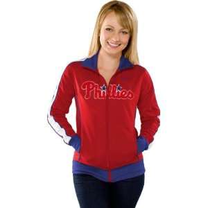   Philadelphia Phillies Womens Red 3 2 Track Jacket: Sports & Outdoors