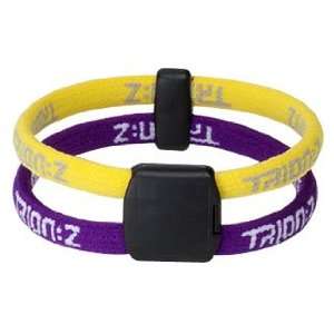 Trion Z Purple/Yellow Ionic/Magnetic Dual Loop Single Bracelets 