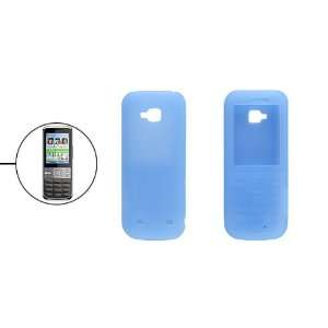   Clear Blue Silicone Skin Case Shell Cover for Nokia C5 Electronics