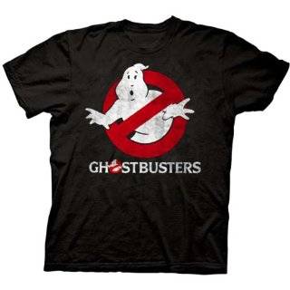 Ghostbusters Faded Logo To Go Black T shirt Tee