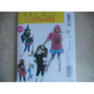   Patterns M6419 Childrens/Girls Costumes, Size CZ (MED LRG XLG