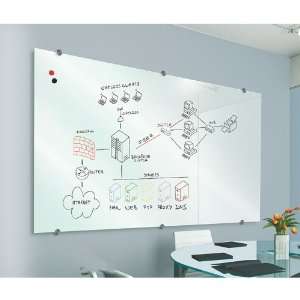  Visionary Magnetic Glass Board in Glossy White Width: 72 