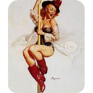   Belle Vintage Gil Elvgren Pinup Girl Art MOUSE PAD: Office Products