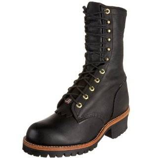    CHIPPEWA 29435 D 10 Steel Toe Logger Boot Black Men SZ: Shoes