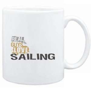    Mug White  Real guys love Sailing  Sports