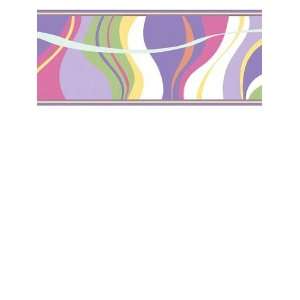   Who Let the Kids Out Groovy Wave Border WK9354B