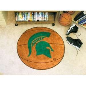  Michigan State MSU Spartans Basketball Shaped Area Rug 
