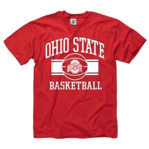   State Buckeyes Red Wide Stripe Basketball T Shirt: Sports & Outdoors
