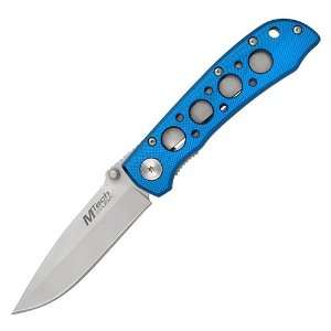 Tech Folding Knife Diamond Cut Classic Blue  Sports 