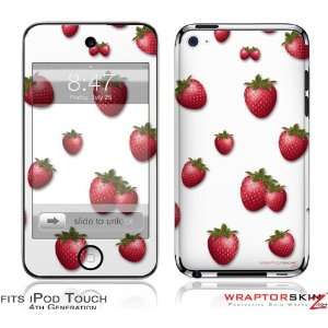  iPod Touch 4G Skin   Strawberries on White by WraptorSkinz 