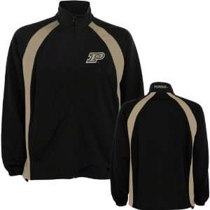 Purdue Boilermakers Black Rival Full Zip Jacket:  Sports 
