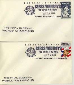 1984 DETROIT TIGERS WORLD CHAMPS PACKAGED CACHETS  