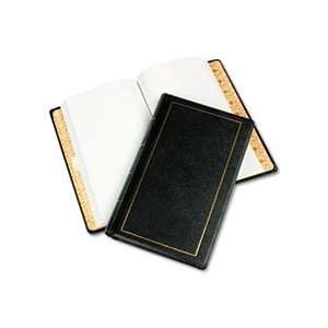  Looseleaf Minute Book, Black Leather Like Cover, 125 Pages 