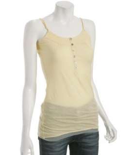 Park Vogel pale yellow cotton jersey button camisole   up to 