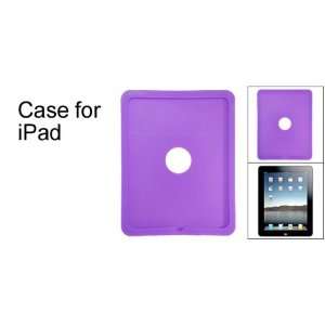  Purple Hole Design Silicone Guard Skin for Apple iPad 1 Electronics