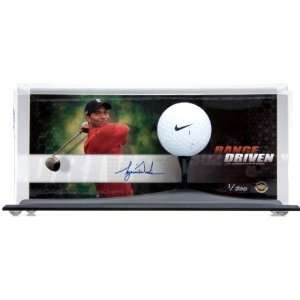  Tiger Woods Signed Range Used Golf Ball Display UDA 