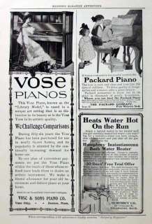  for Vose & Sons, Boston, Mass. and Packard pianos Ford Wayne, Ind