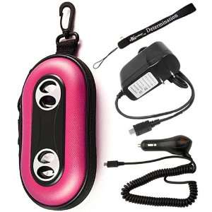  Pink Color Portable Case with built in Speakers for Sony 