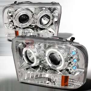 Ford F 250 1999 2000 2001 2002 2003 2004 LED Halo Projector Headlights 