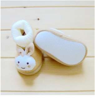 1Pair infant Crib baby boy girl slippers Rabbit Cute Trainer Shoe Sock 