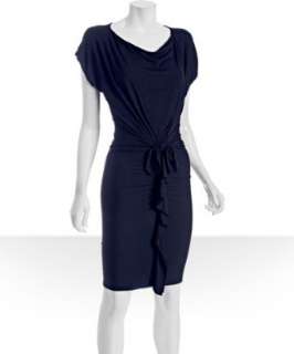 Envi dark navy jersey knot front dress  BLUEFLY up to 70% off 