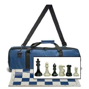  WE Games Premium Tournament Chess Set with Deluxe Blue 