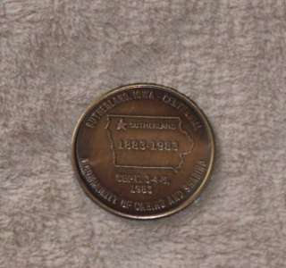 Sutherland Iowa IA Town Centennial 1983 Coin Token Bank  