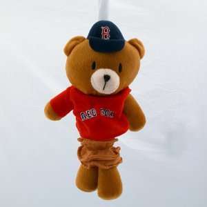 Boston Red Sox Musical Plush Pull Down Bear Baby Toy:  